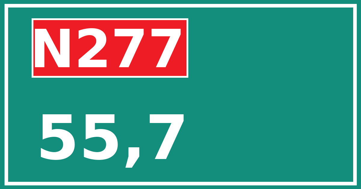 Hectometerbord N277 55,7