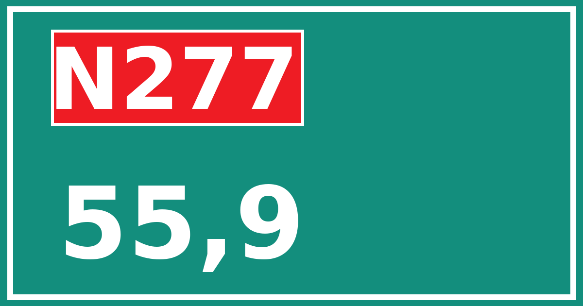 Hectometerbord N277 55,9