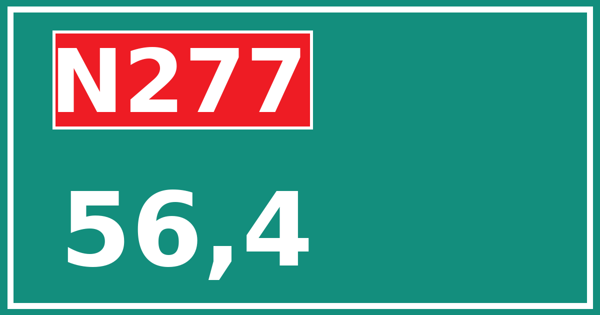 Hectometerbord N277 56,4
