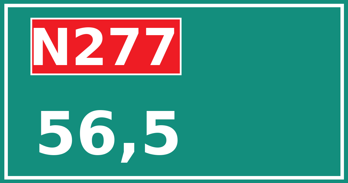 Hectometerbord N277 56,5