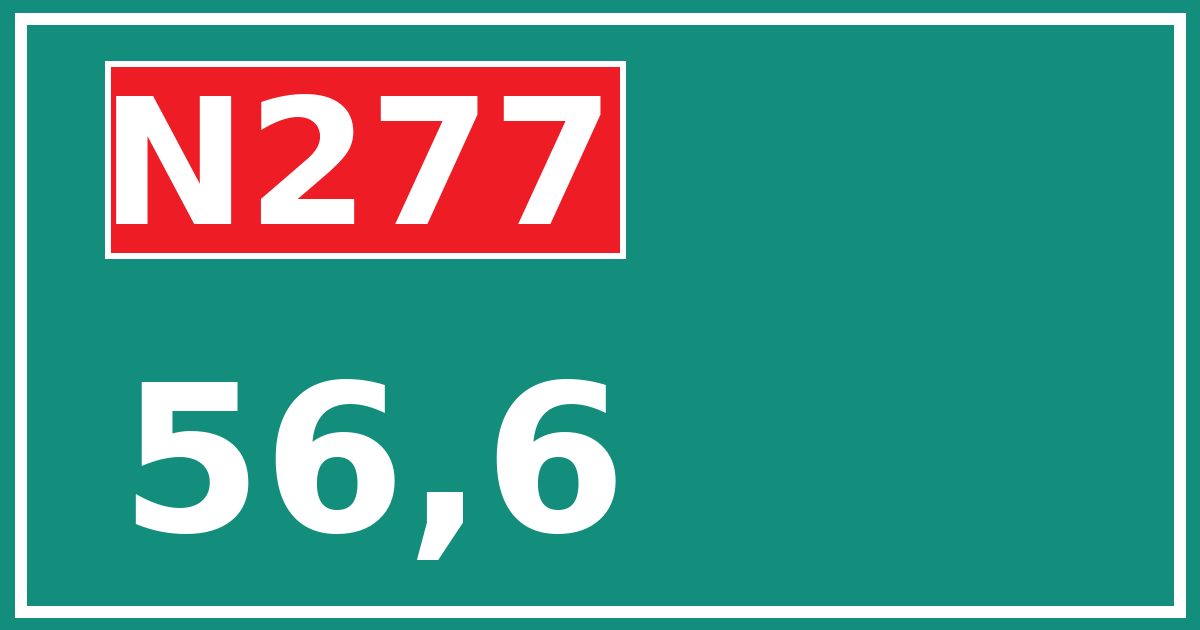 Hectometerbord N277 56,6