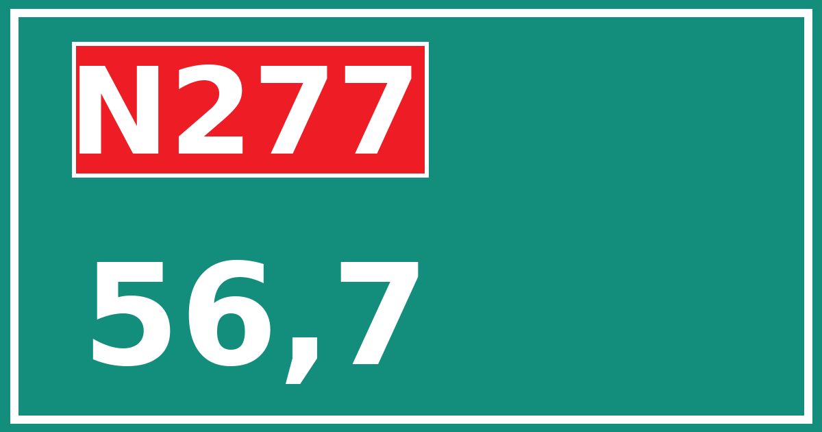 Hectometerbord N277 56,7