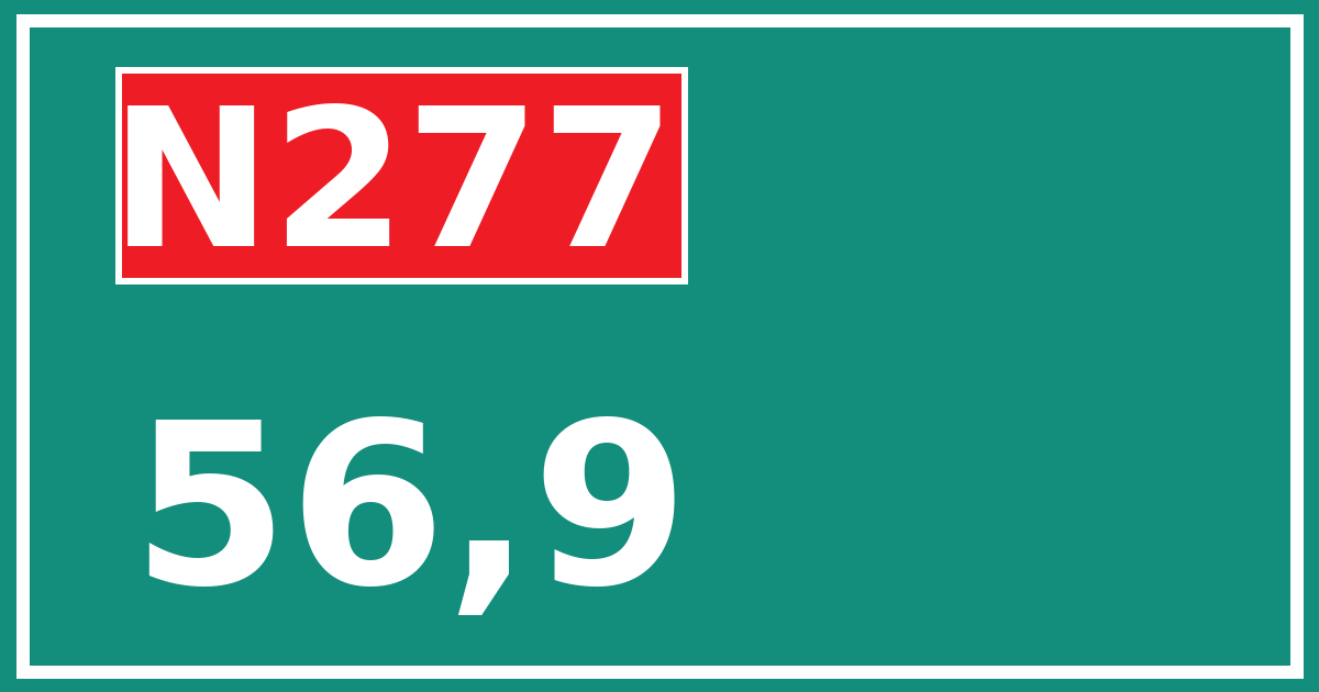 Hectometerbord N277 56,9