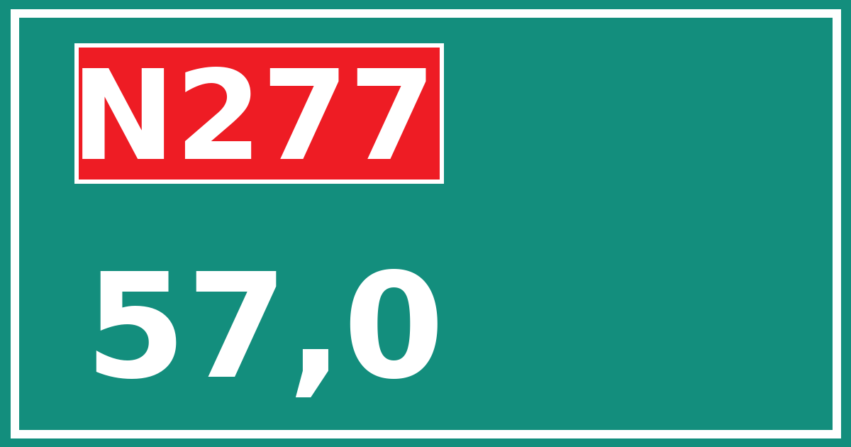 Hectometerbord N277 57,0