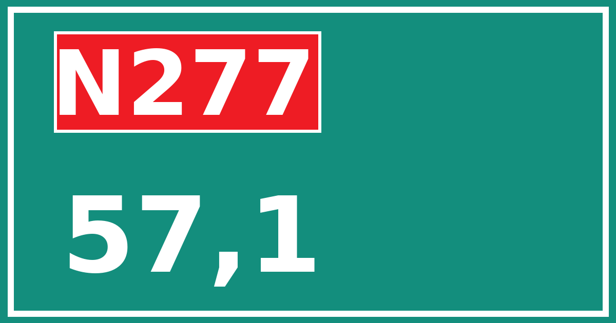 Hectometerbord N277 57,1