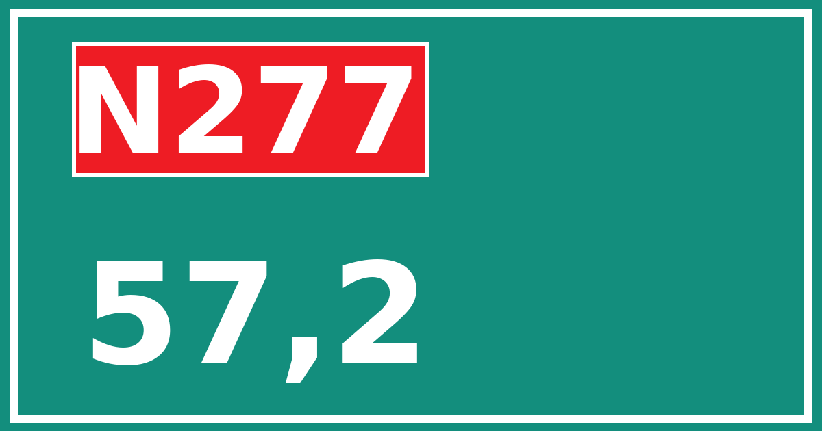 Hectometerbord N277 57,2