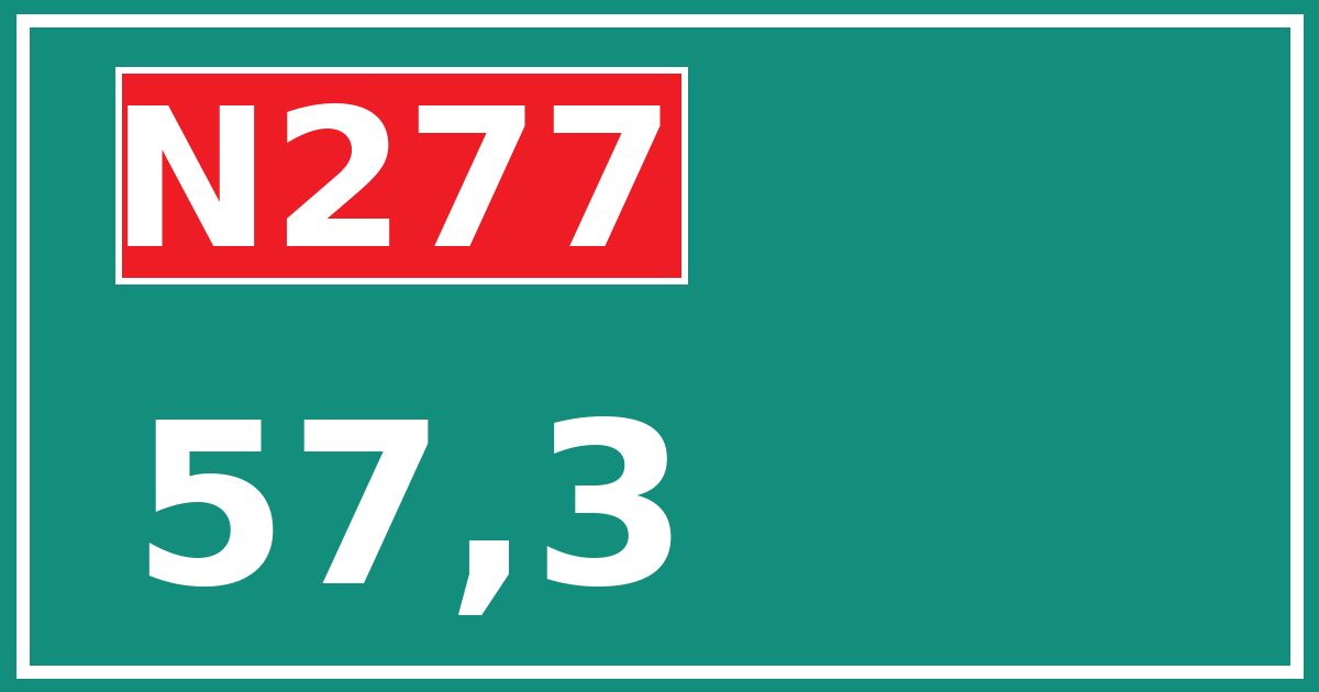 Hectometerbord N277 57,3
