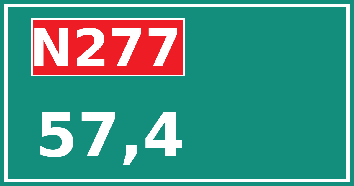 Hectometerbord N277 57,4