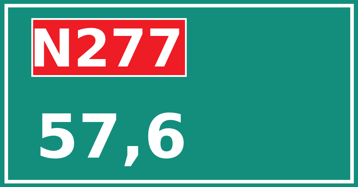Hectometerbord N277 57,6