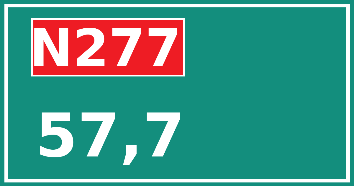 Hectometerbord N277 57,7