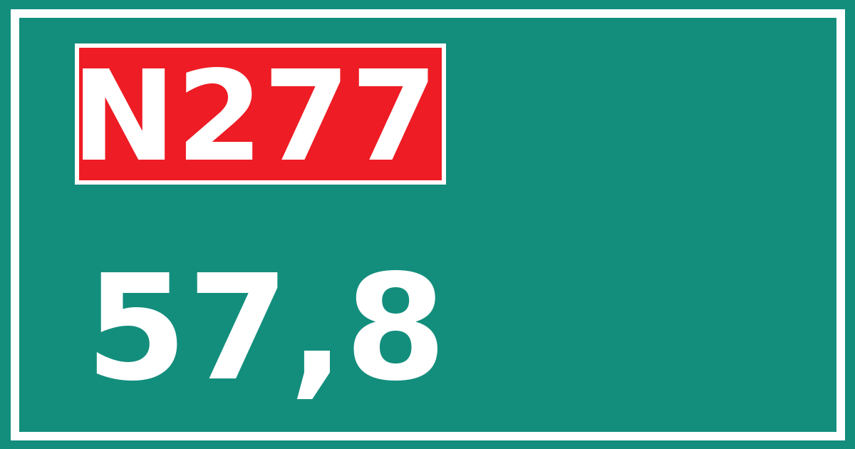 Hectometerbord N277 57,8