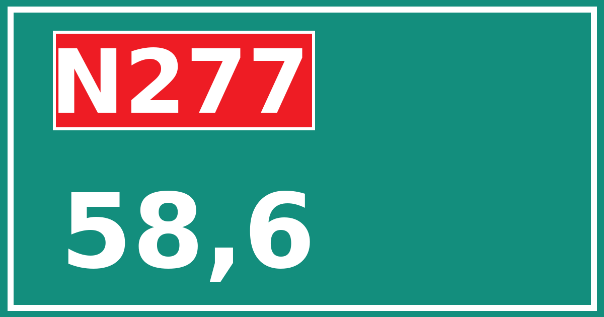Hectometerbord N277 58,6