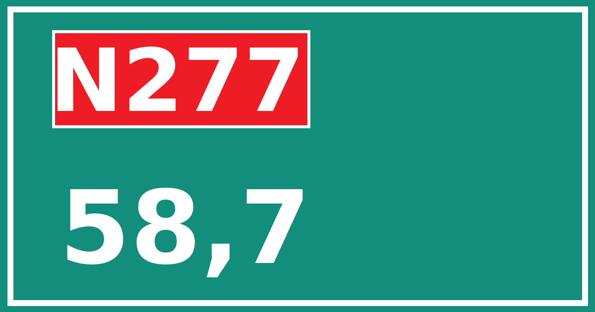 Hectometerbord N277 58,7