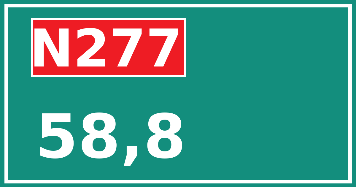 Hectometerbord N277 58,8