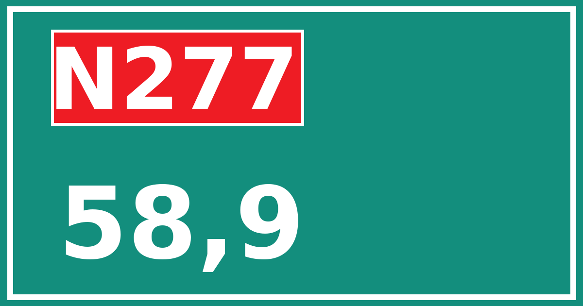 Hectometerbord N277 58,9