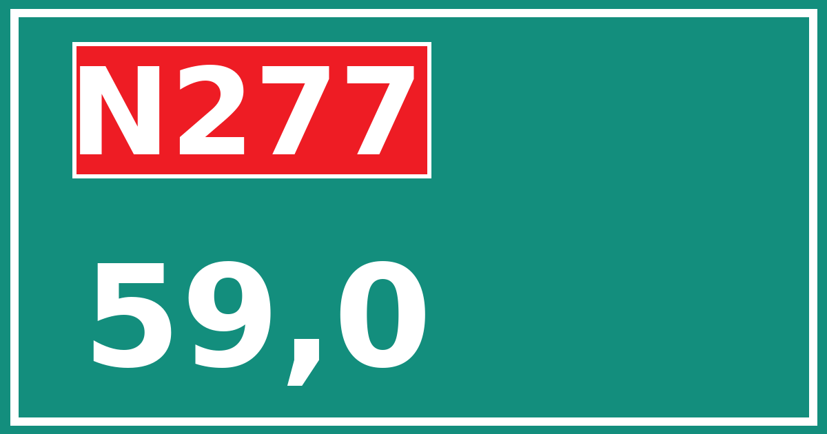 Hectometerbord N277 59,0