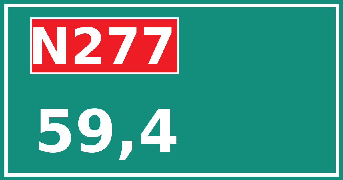 Hectometerbord N277 59,4