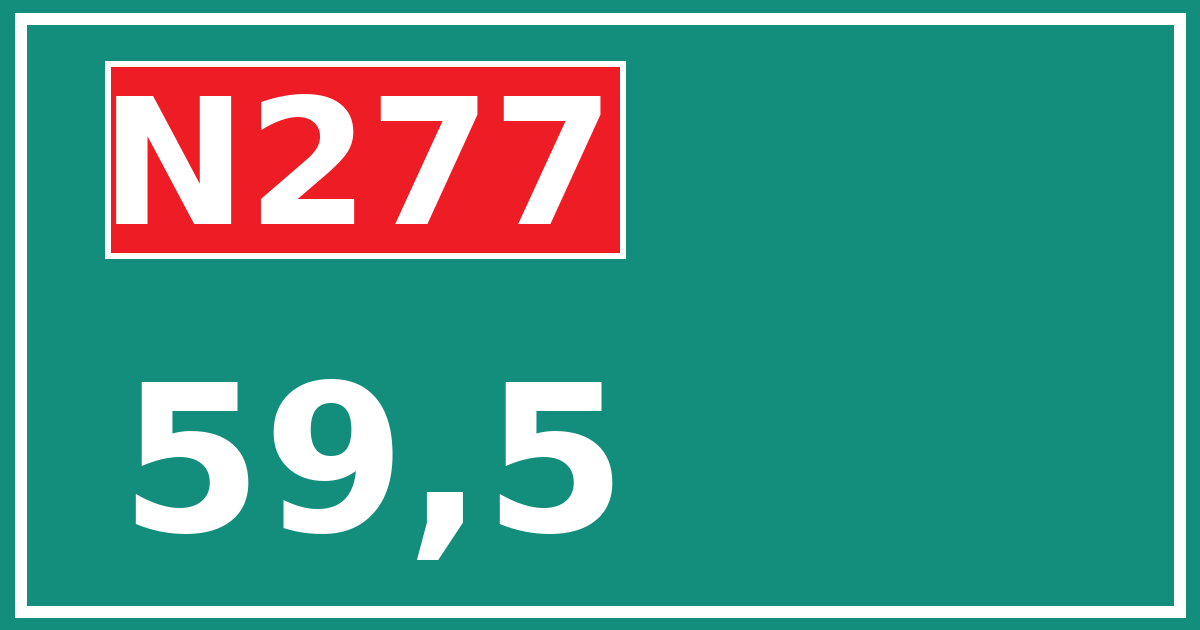 Hectometerbord N277 59,5
