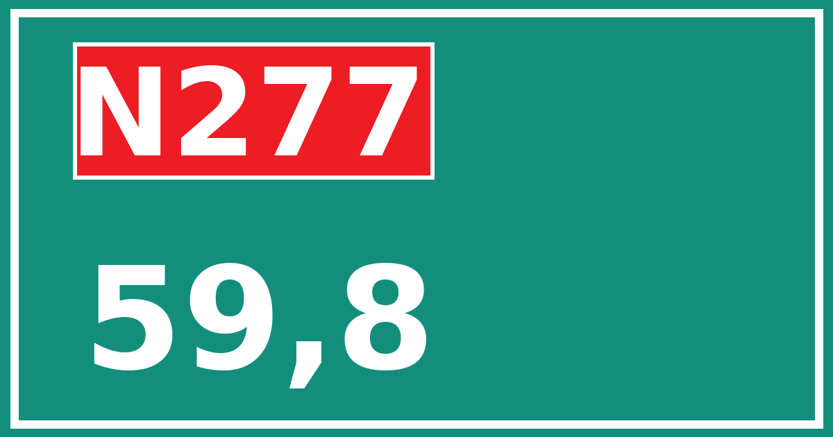 Hectometerbord N277 59,8