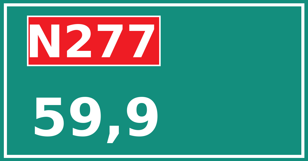 Hectometerbord N277 59,9