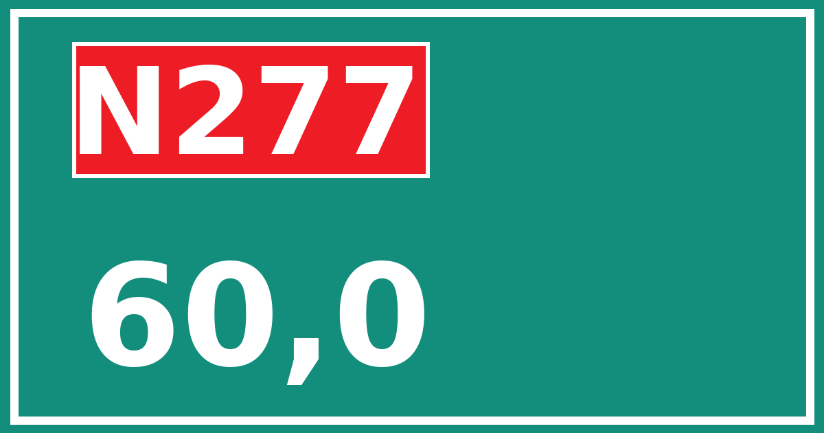 Hectometerbord N277 60,0