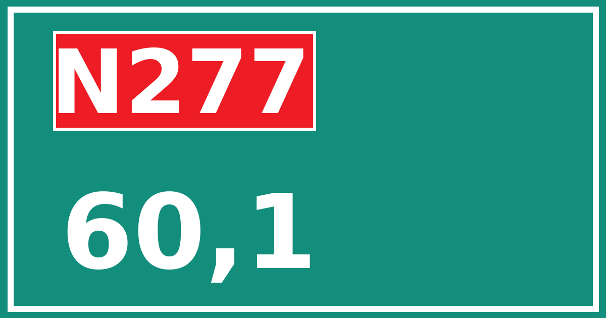 Hectometerbord N277 60,1