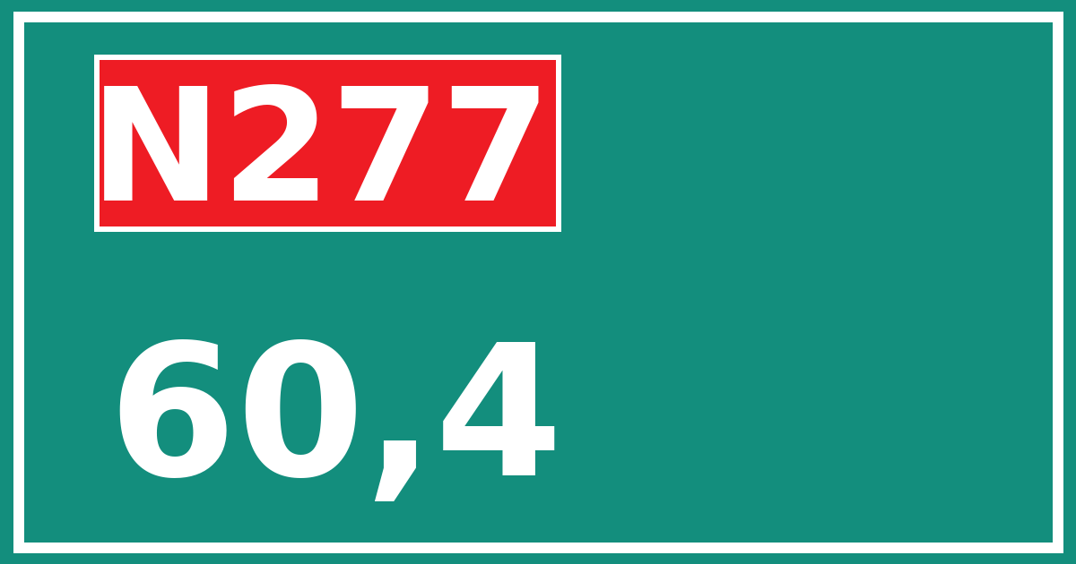 Hectometerbord N277 60,4