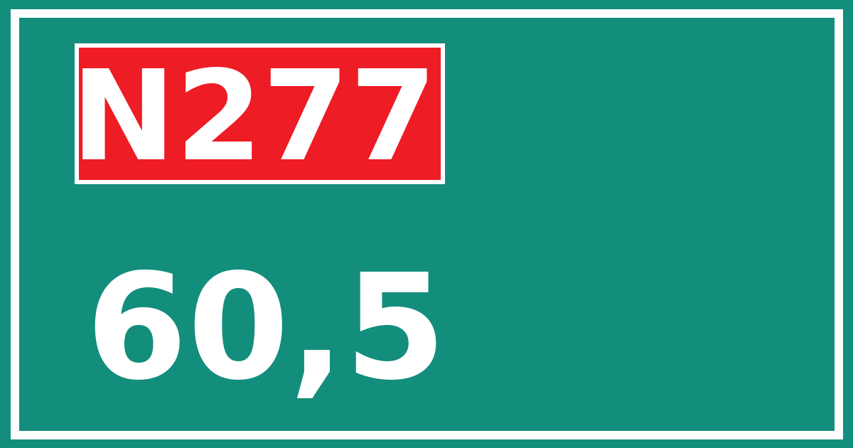 Hectometerbord N277 60,5