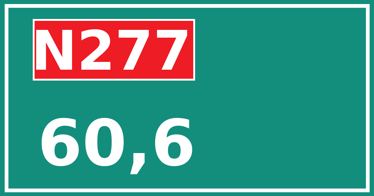 Hectometerbord N277 60,6