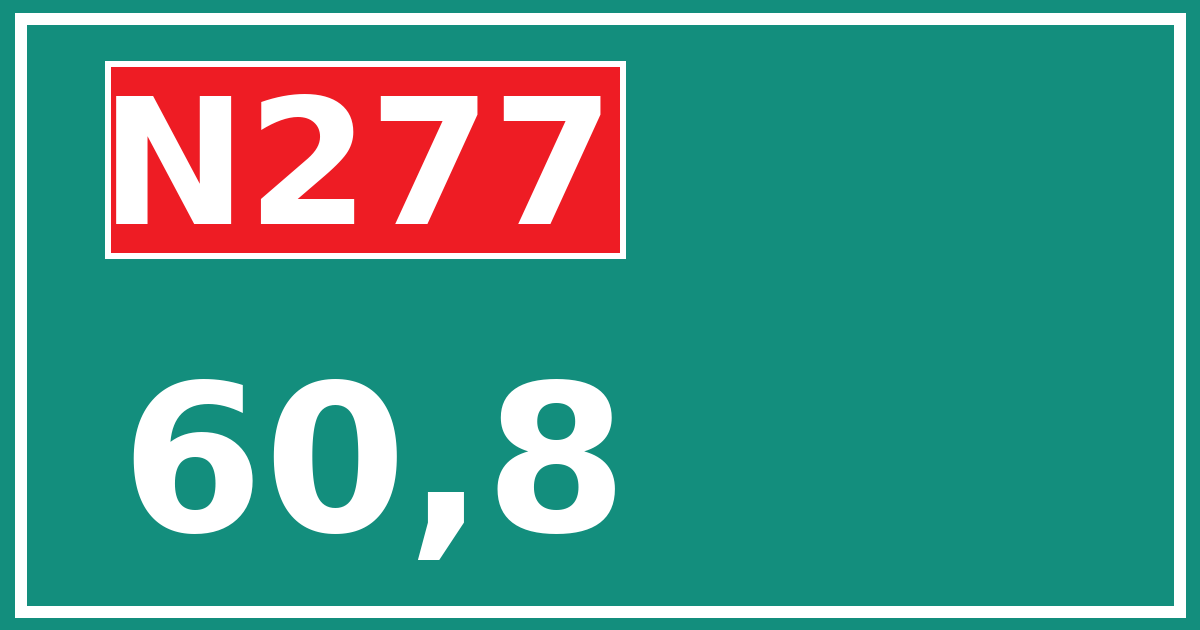 Hectometerbord N277 60,8