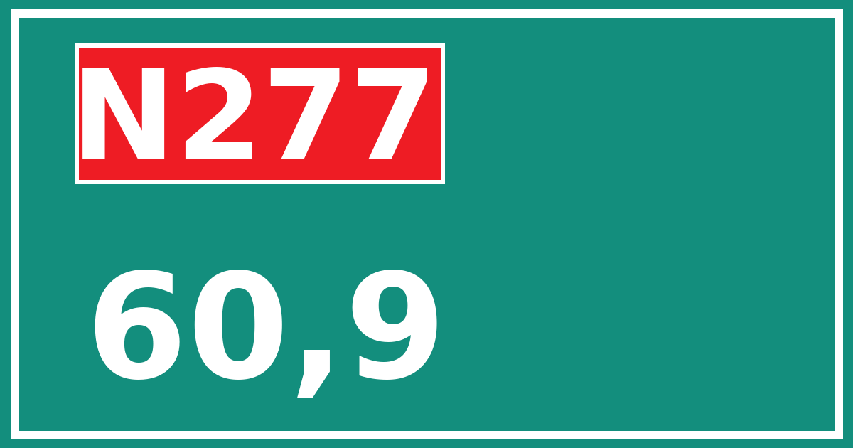 Hectometerbord N277 60,9