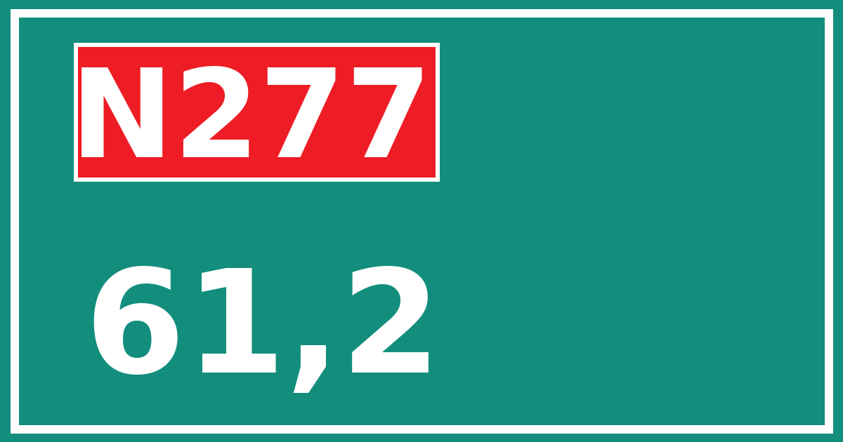 Hectometerbord N277 61,2