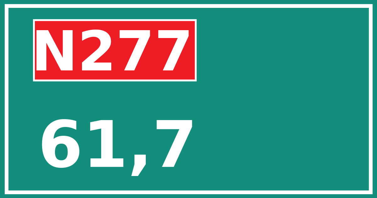 Hectometerbord N277 61,7