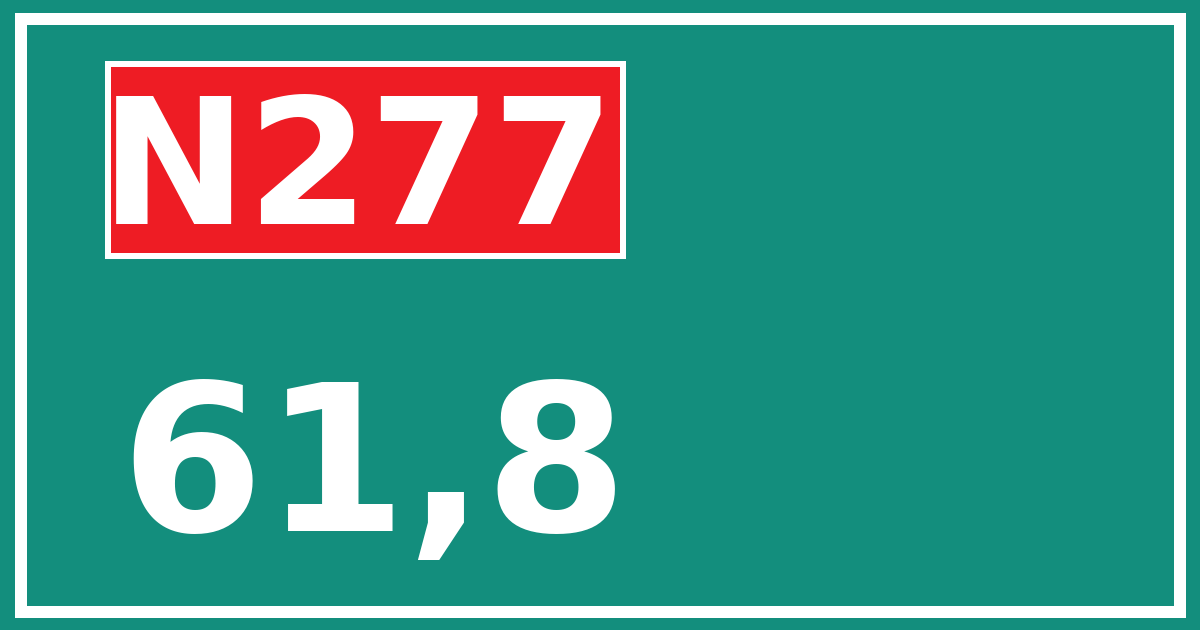 Hectometerbord N277 61,8