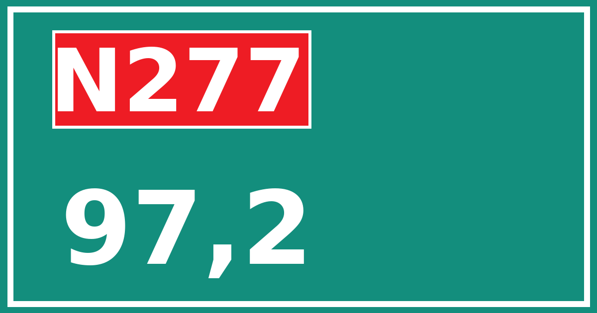 Hectometerbord N277 97,2