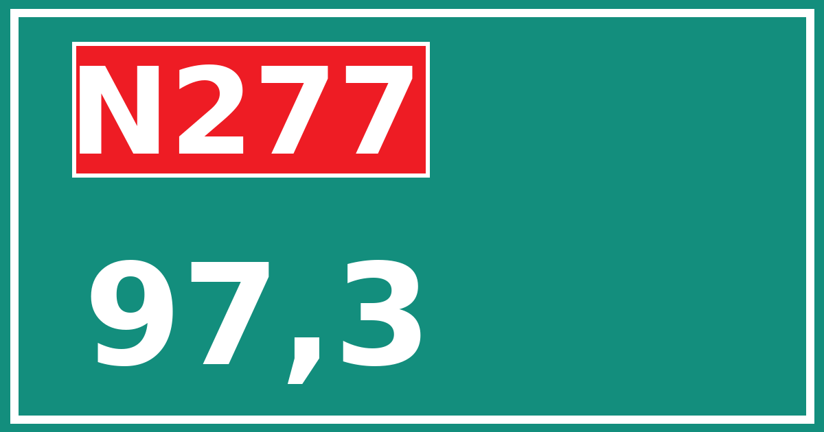 Hectometerbord N277 97,3