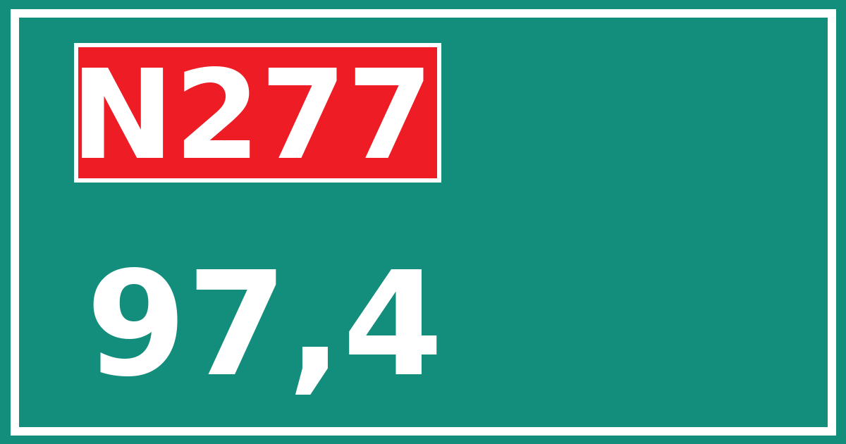 Hectometerbord N277 97,4