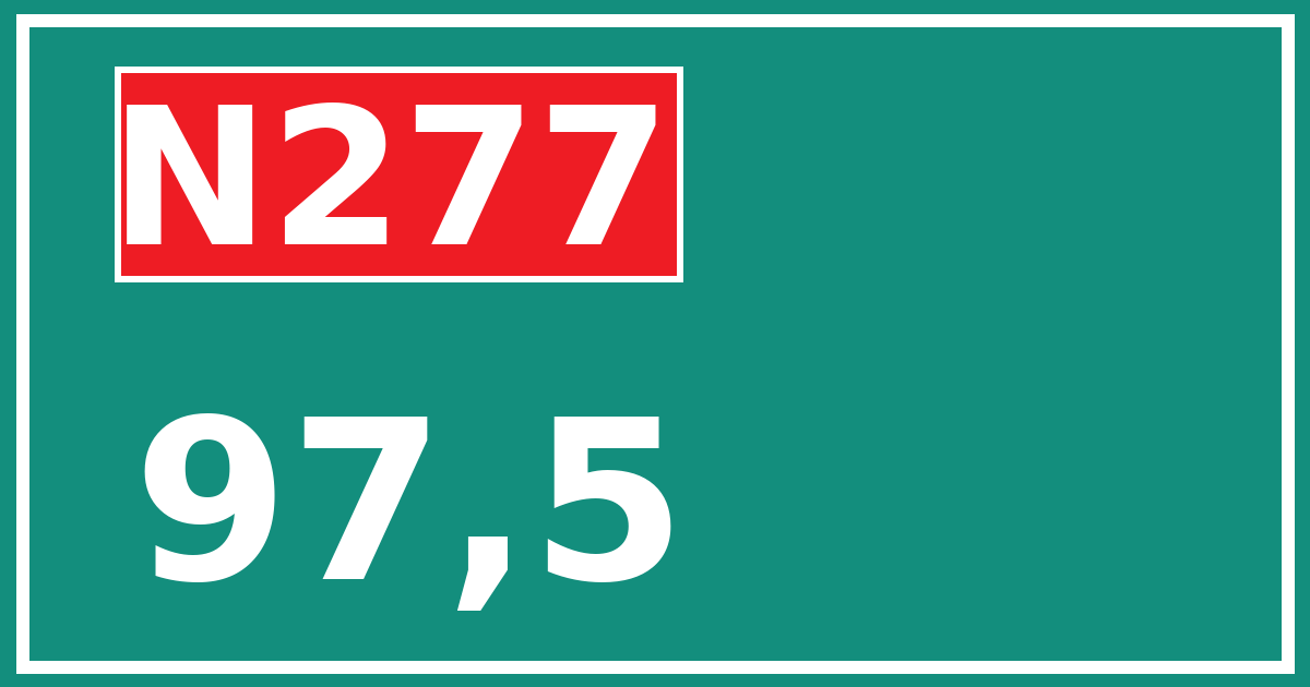 Hectometerbord N277 97,5