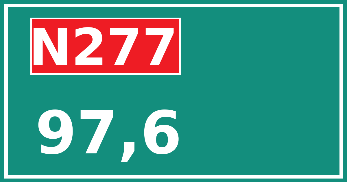 Hectometerbord N277 97,6