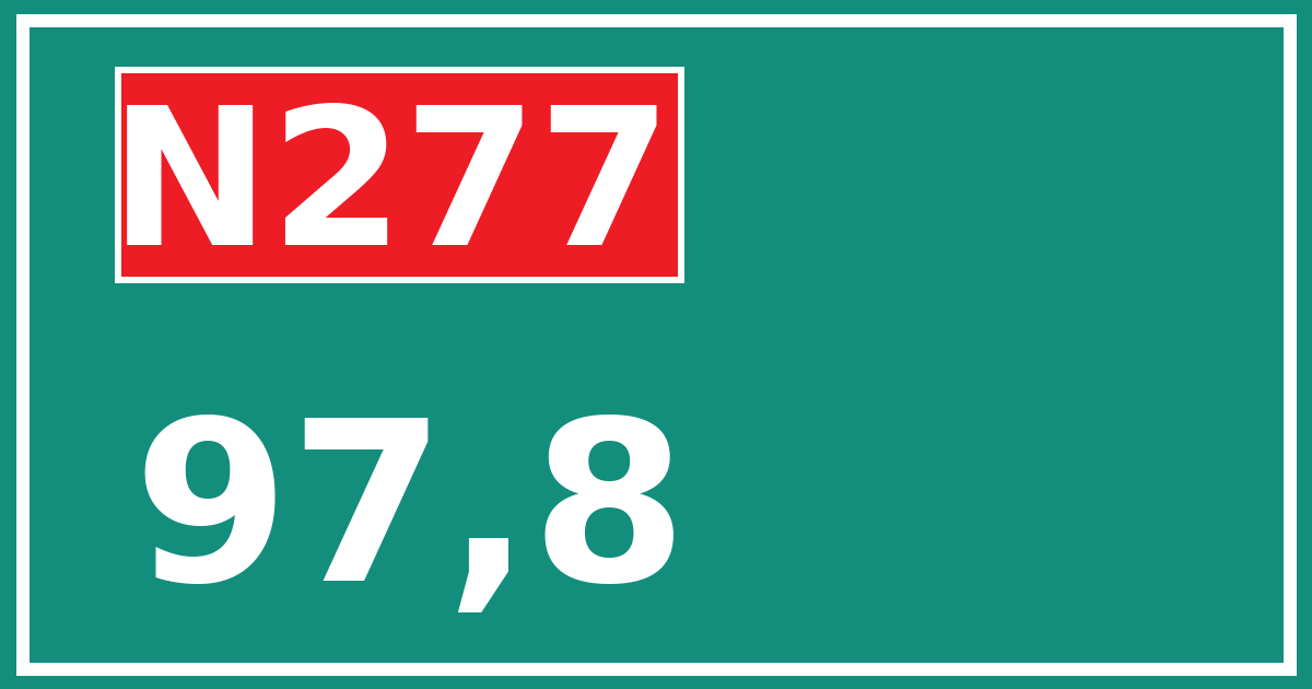 Hectometerbord N277 97,8