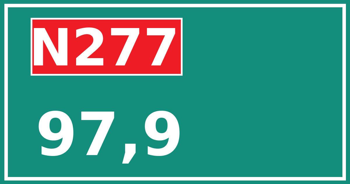Hectometerbord N277 97,9