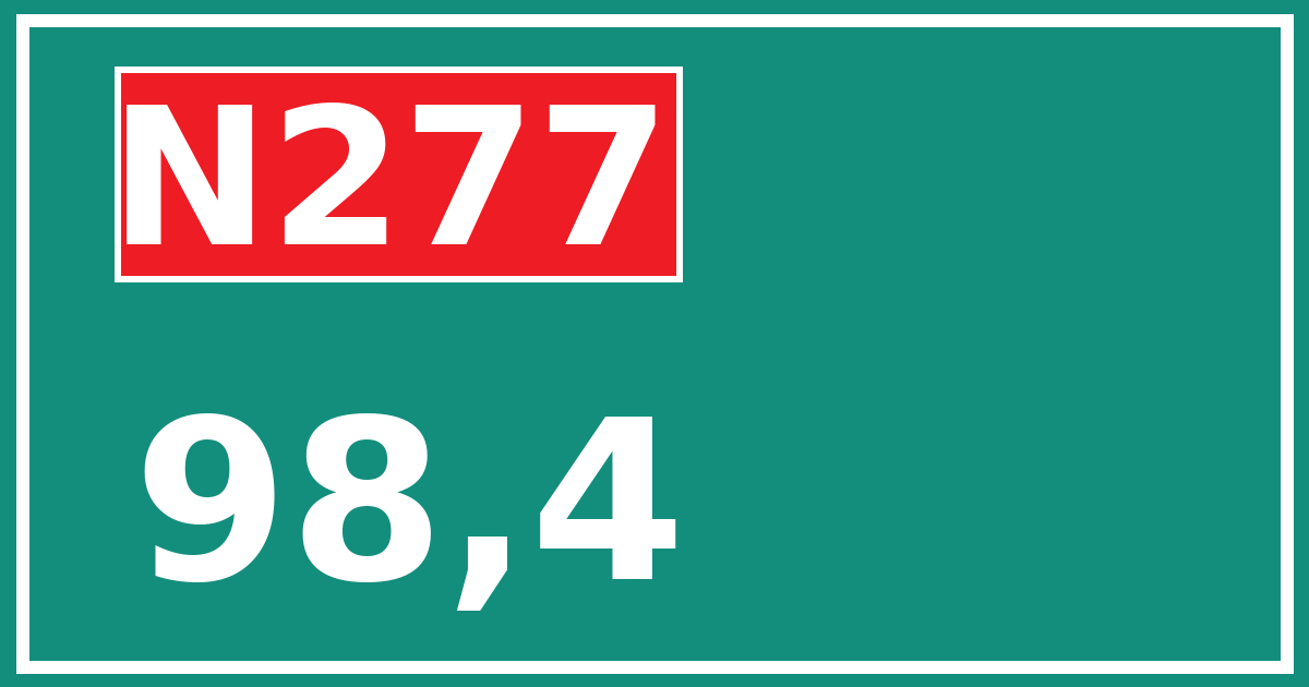 Hectometerbord N277 98,4
