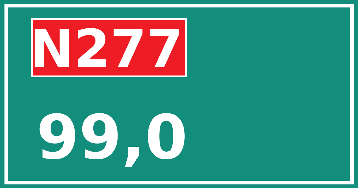 Hectometerbord N277 99,0