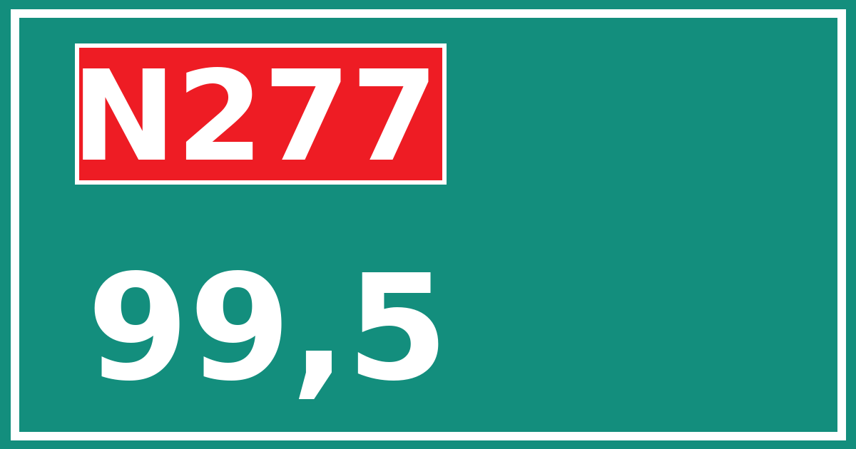 Hectometerbord N277 99,5