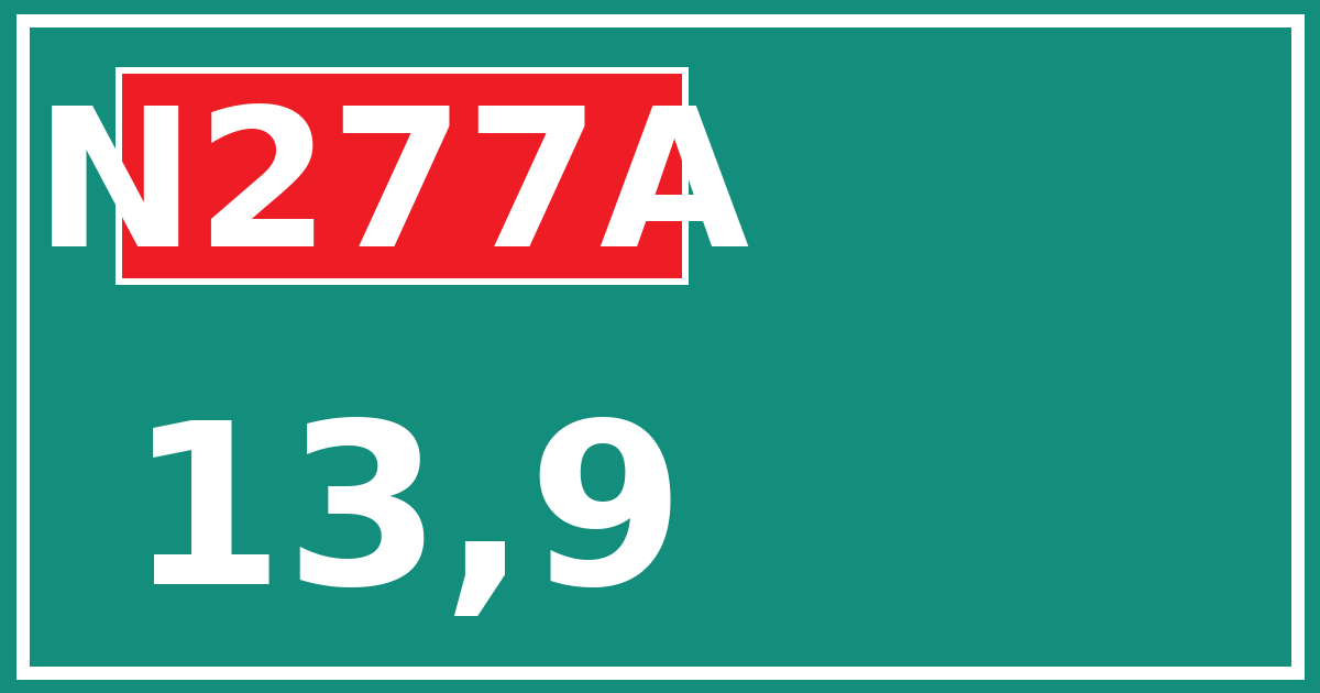 Hectometerbord N277A 13,9