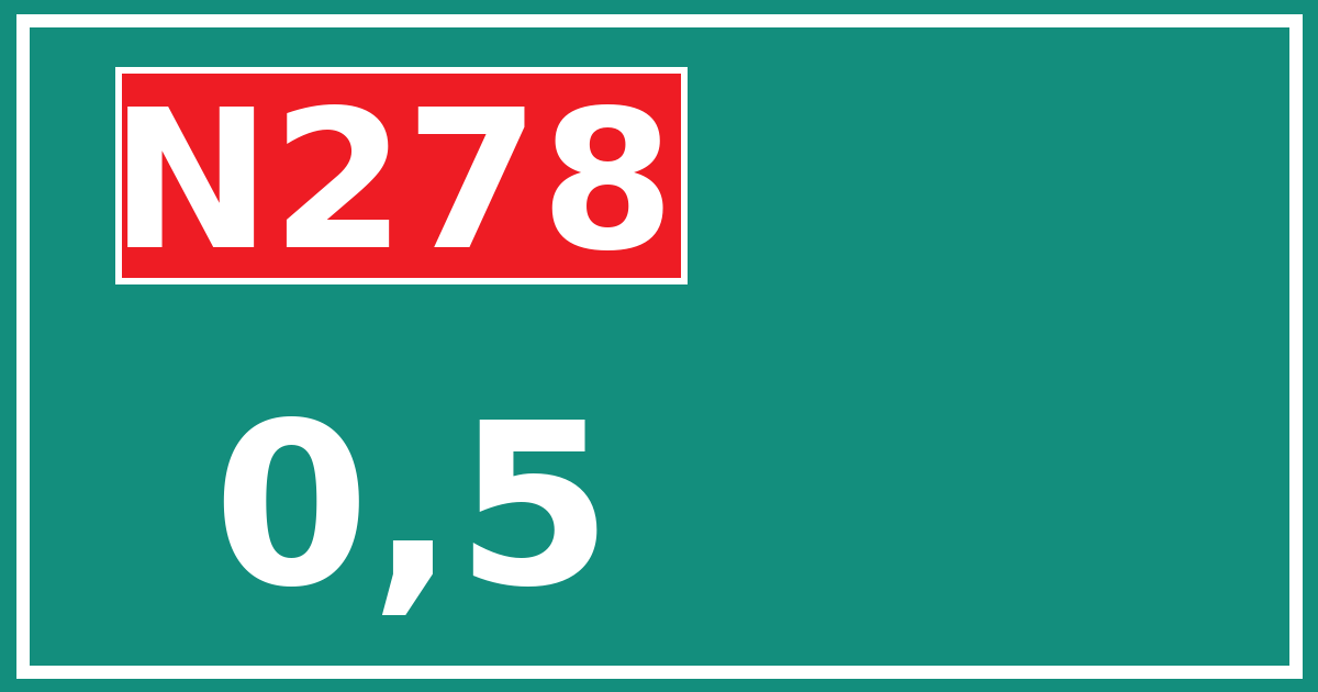 Hectometerbord N278 0,5