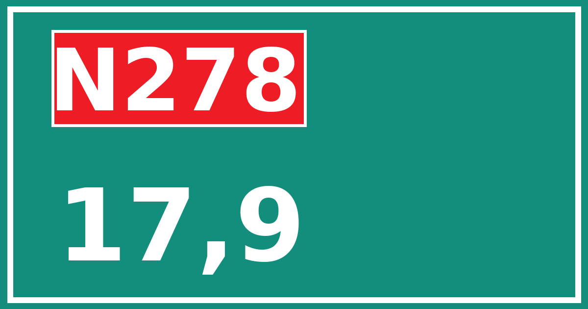 Hectometerbord N278 17,9