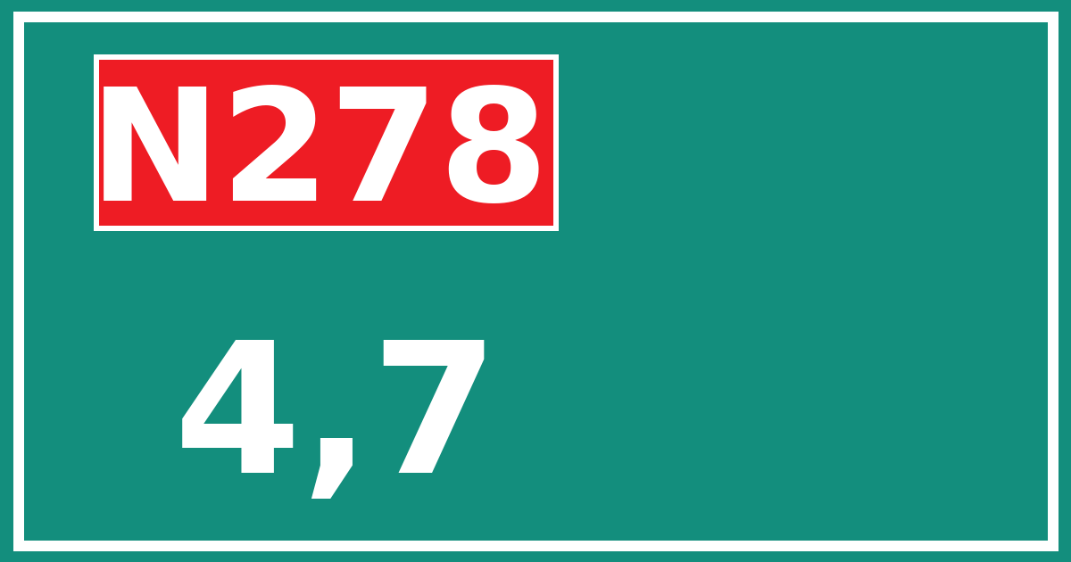 Hectometerbord N278 4,7