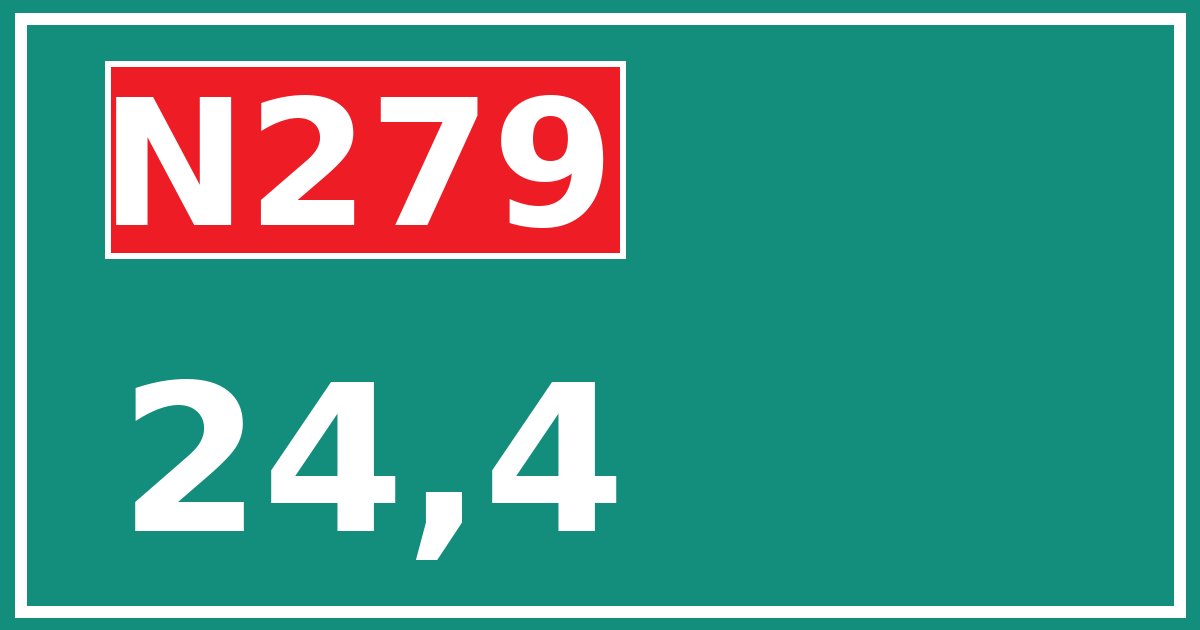 Hectometerbord N279 24,4