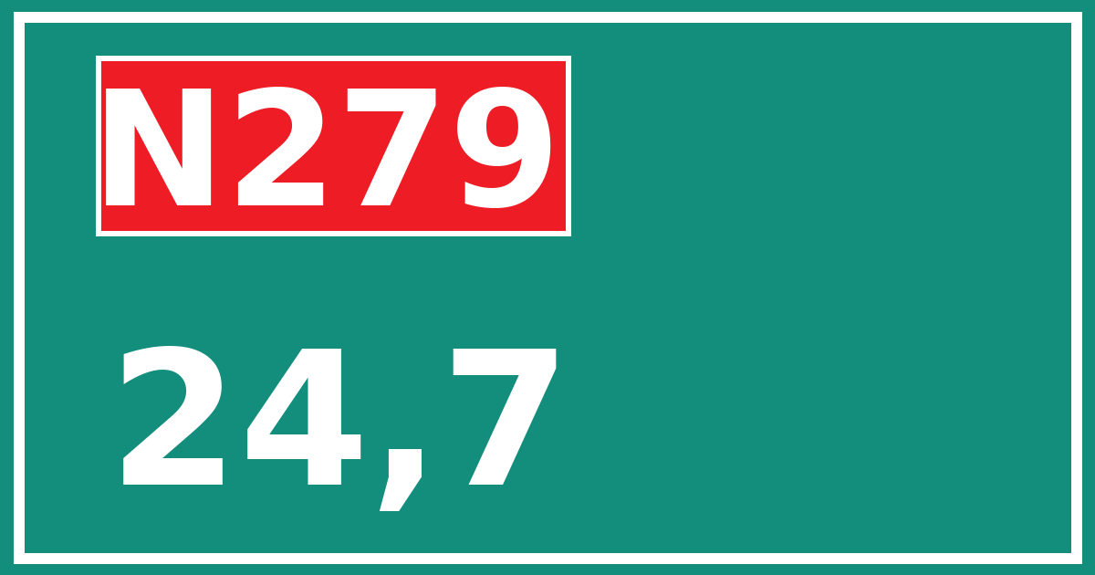 Hectometerbord N279 24,7